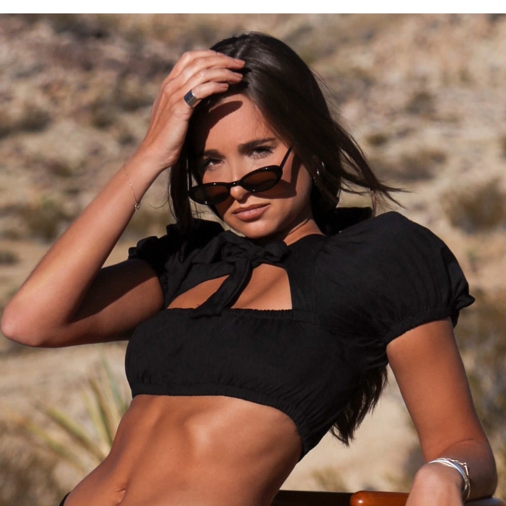 WeWoreWhat Lily Top in Black